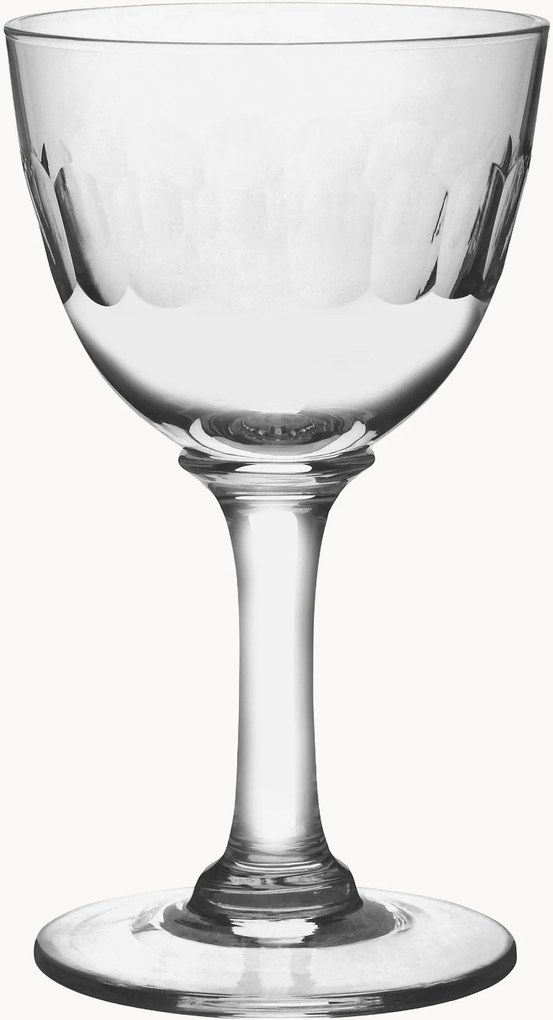 Copos de licor em cristal artesanal Lens, conjunto de 6