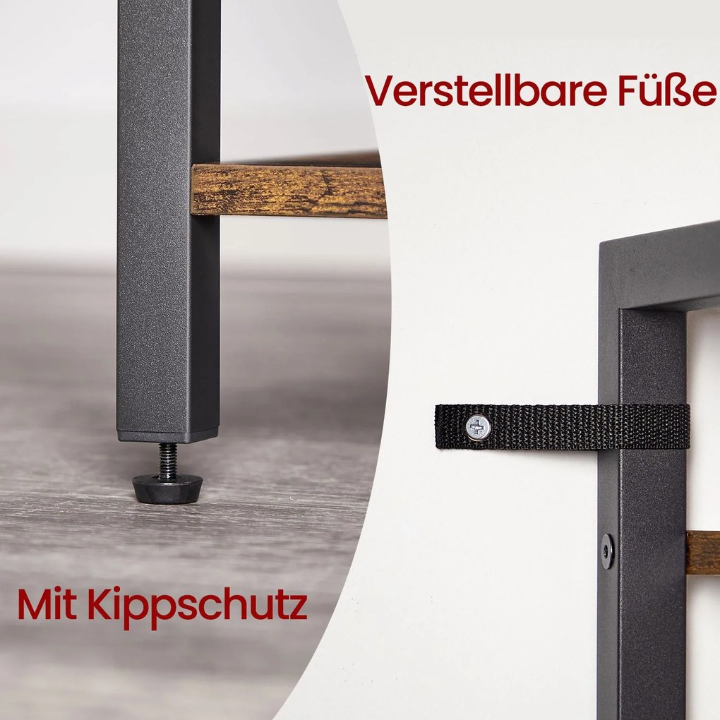 Estante para livros 30 x 40 x 187,5 cm castanho vintage-preto