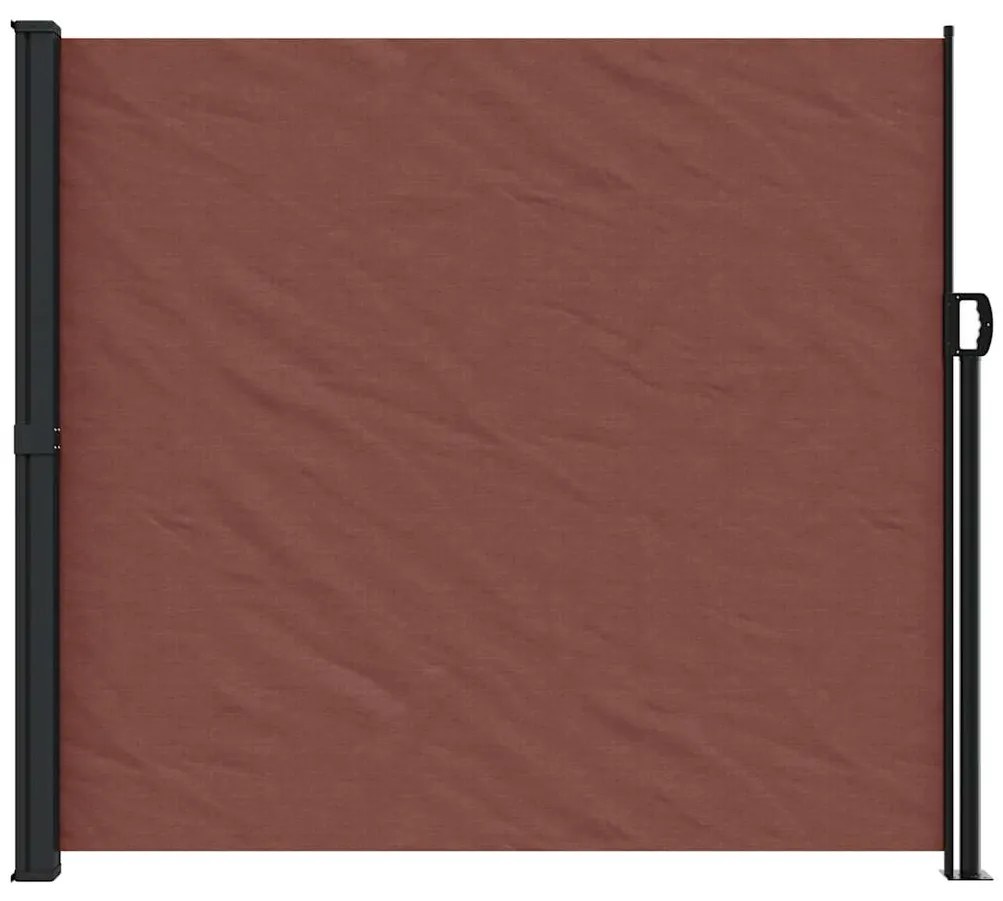 Toldo lateral retrátil 180x500 cm castanho