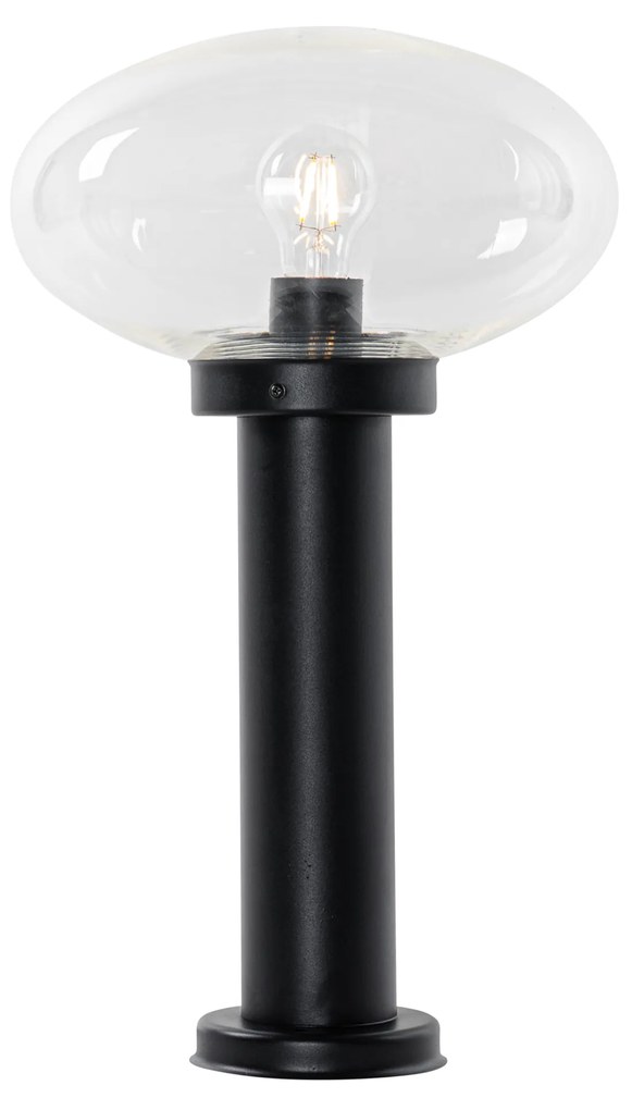 Candeeiro de poste moderno para exterior preto 50 cm - Elly Moderno
