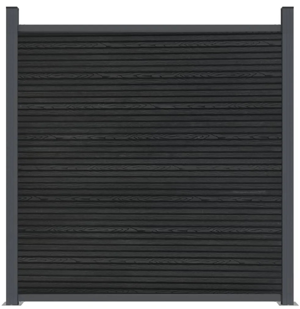 Painel de vedação 526x186 cm WPC cinzento