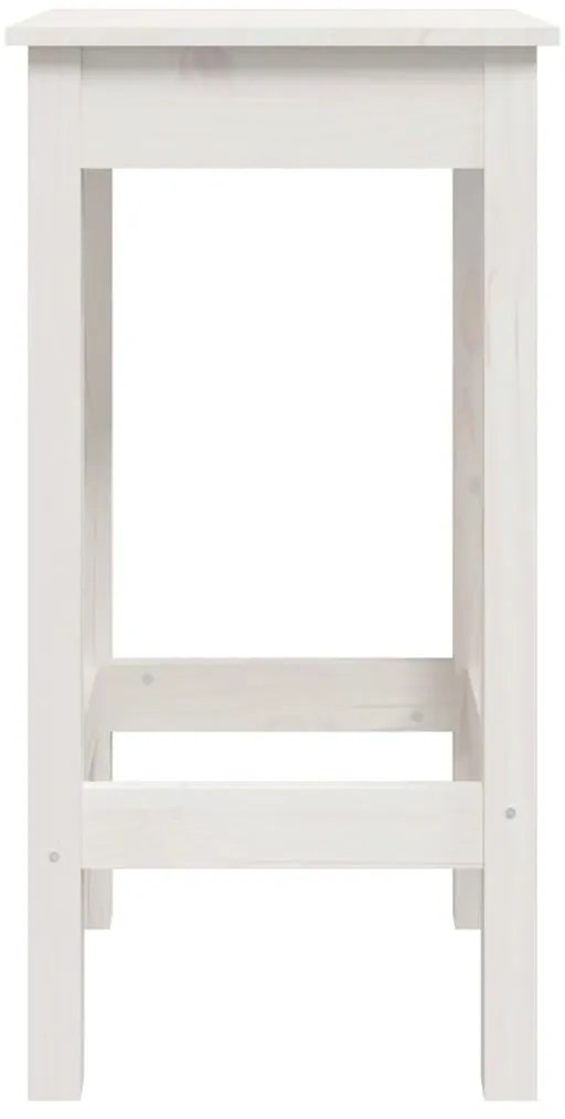Cadeiras de bar 2 pcs 40x40x78cm madeira de pinho maciça branco