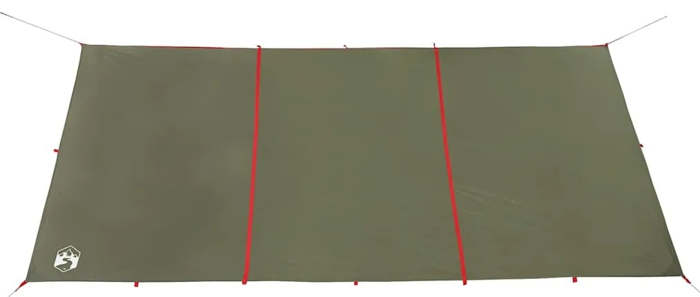 Lona de campismo 451x420 cm impermeável verde azeitona