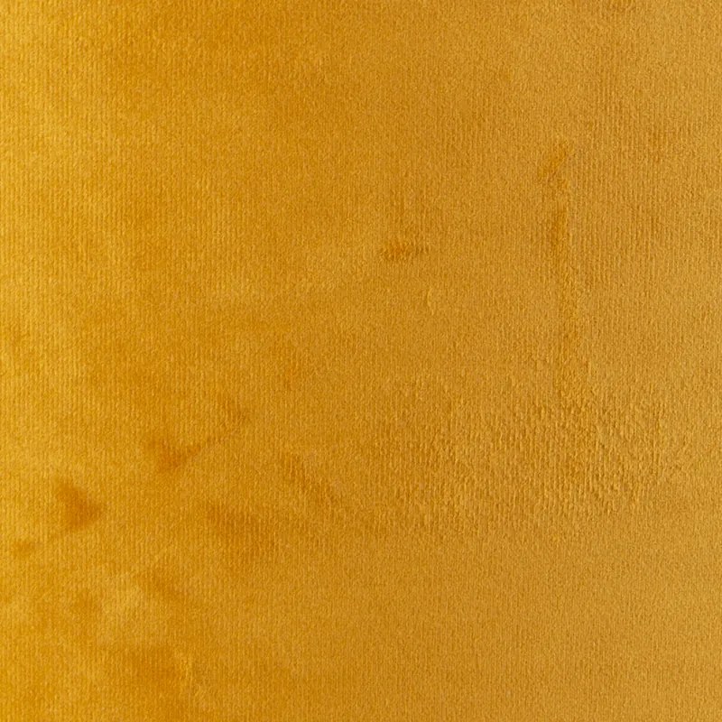 Abajur de veludo amarelo 50/50/25 com interior dourado