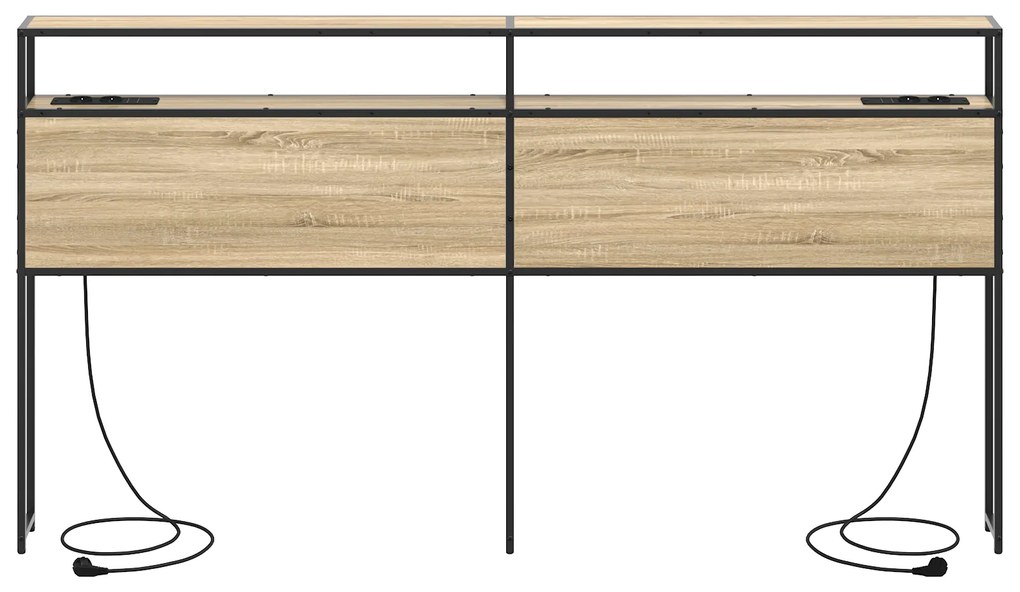 Cabeceira de armazenamento com cabeceira Carvalho Sonoma 200 cm