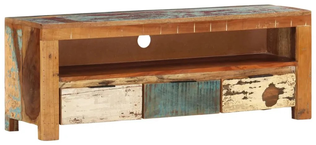vidaXL Móvel de TV 110x30x40 cm madeira recuperada maciça