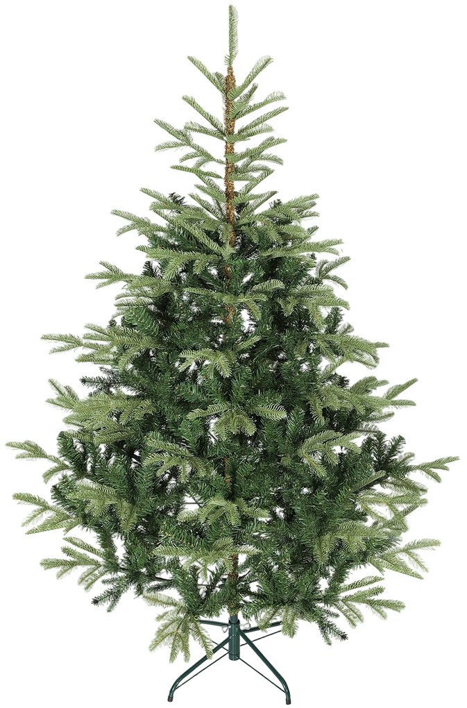 Árvore de Natal Artificial 180 cm com 772 Ramos Densos e Suporte Metálico Dobrável para Interior Verde