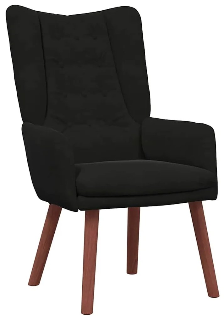 Poltrona Relaxante vidaXL Velo Preto