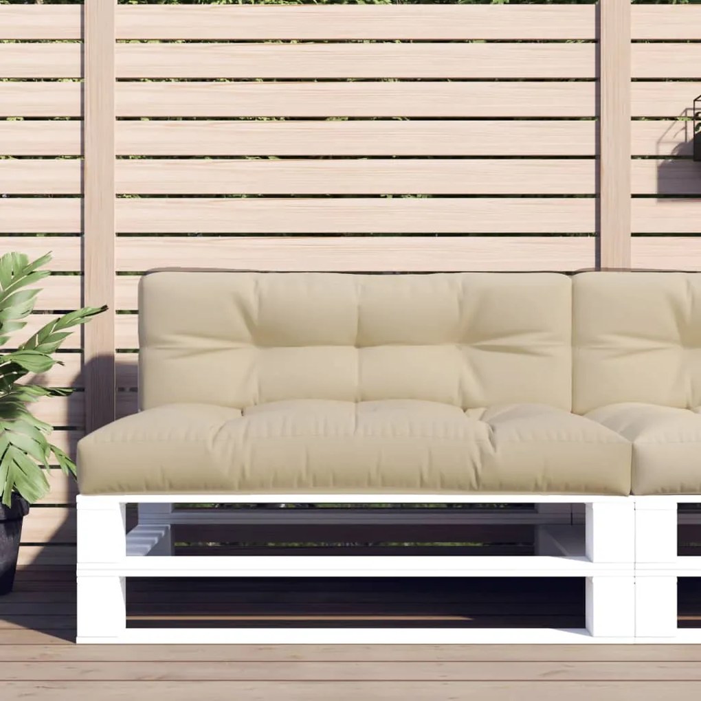 vidaXL Almofadão para sofá de paletes 120x40x12 cm tecido bege