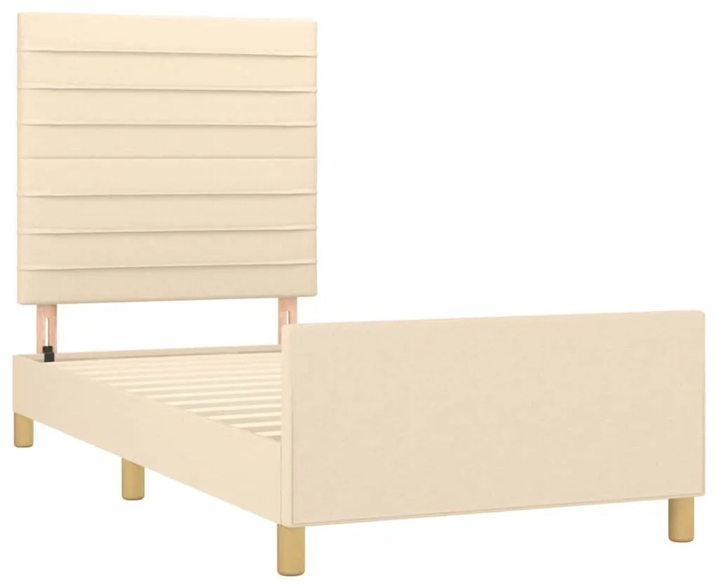 Estrutura de cama sem colchão 80x200 cm creme
