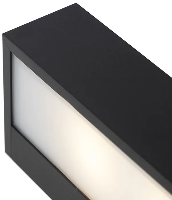 Candeeiro de parede design oblongo preto 35 cm - Houx