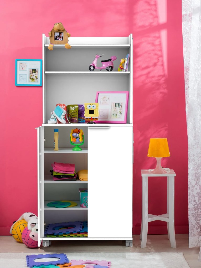 Armário Multiusos "Claro" - Branco - 73x172x36cm - Design Moderno