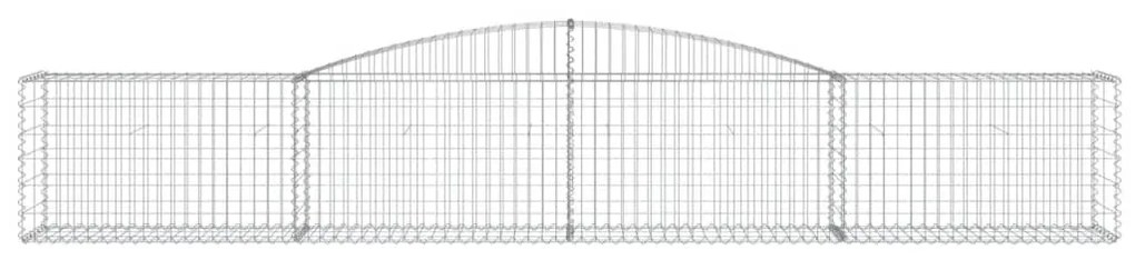 Cestos gabião arqueados 9 pcs 400x50x60/80 cm ferro galvanizado