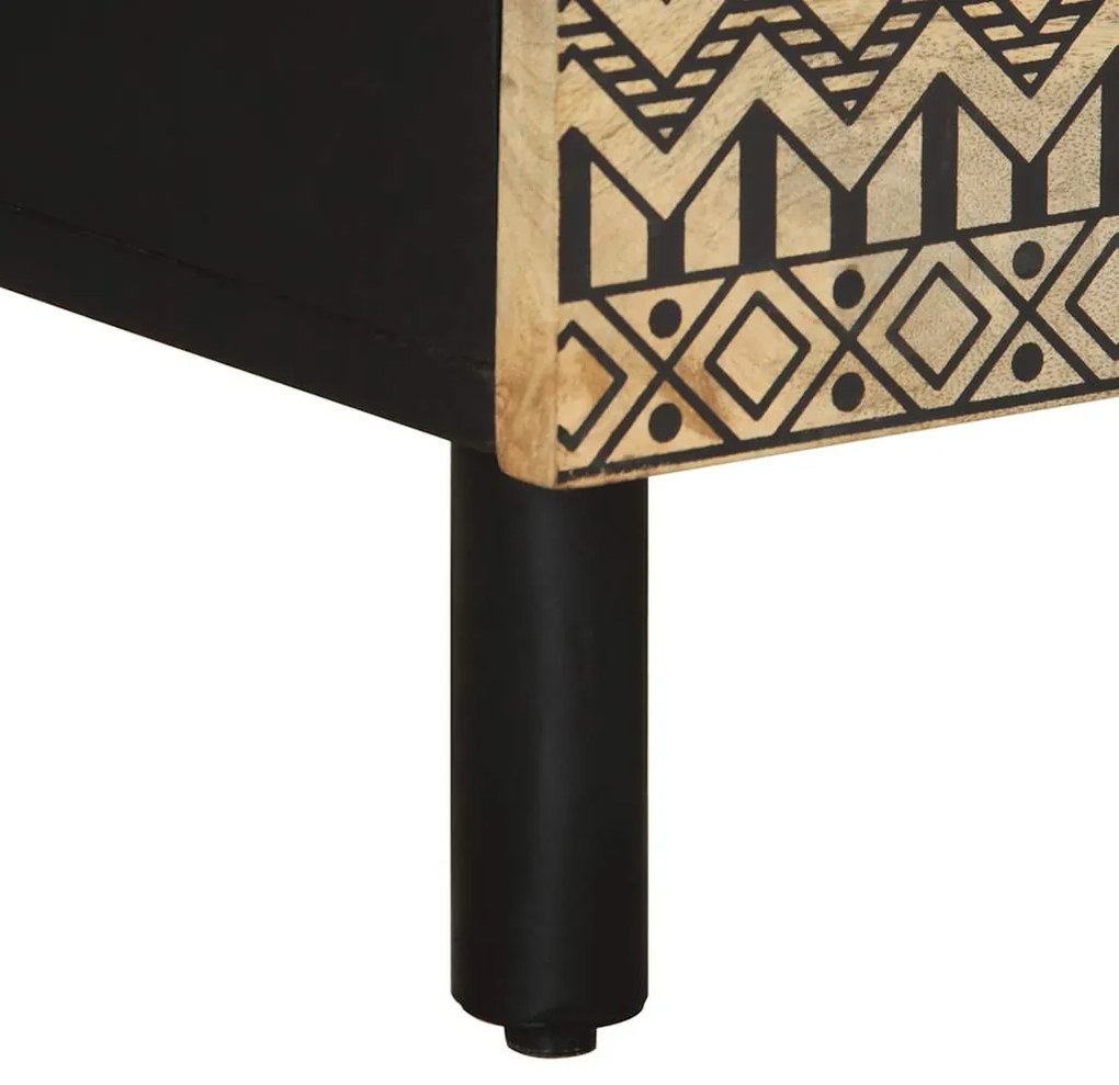 Mesa de cabeceira 2 pcs 40x33,5x46 cm mangueira áspera maciça