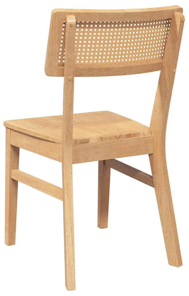 Cadeiras de jantar 2 pcs madeira de seringueira maciça