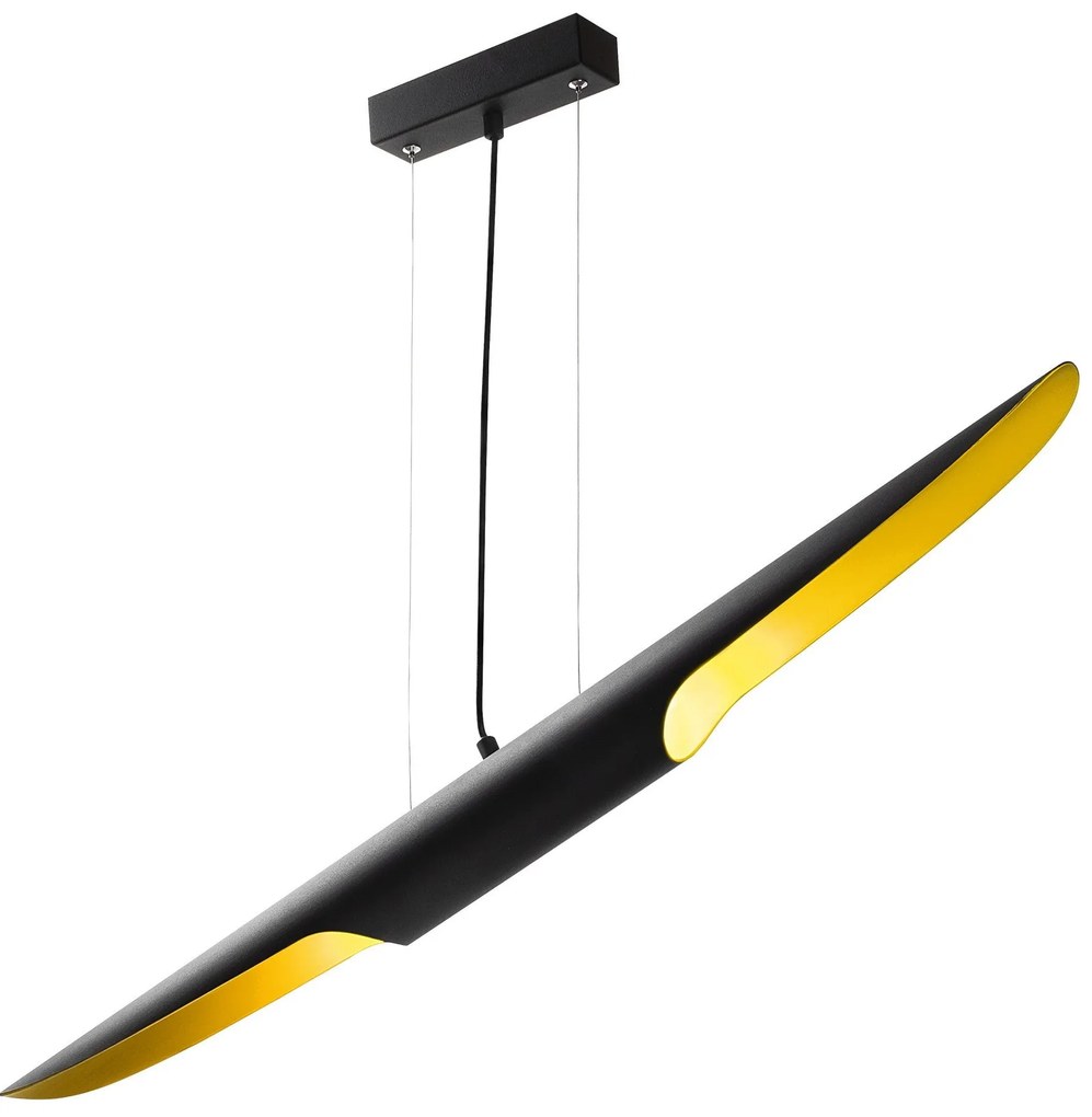 Candeeiro de Teto Efsun – Preto – 100 x 8 cm