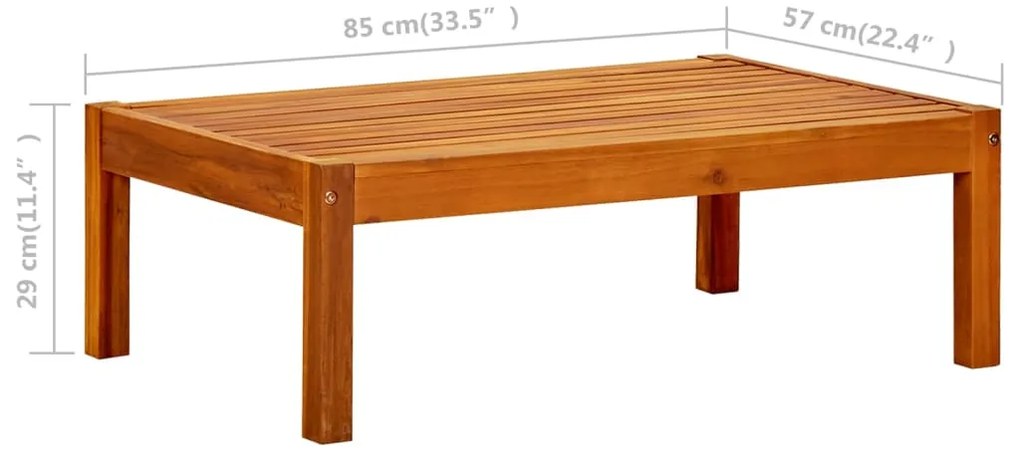Mesa de jardim 85x57x29 cm madeira de acácia maciça