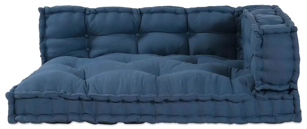Cushion de Sofá Palete 3 pcs Índigo Standard Algodão