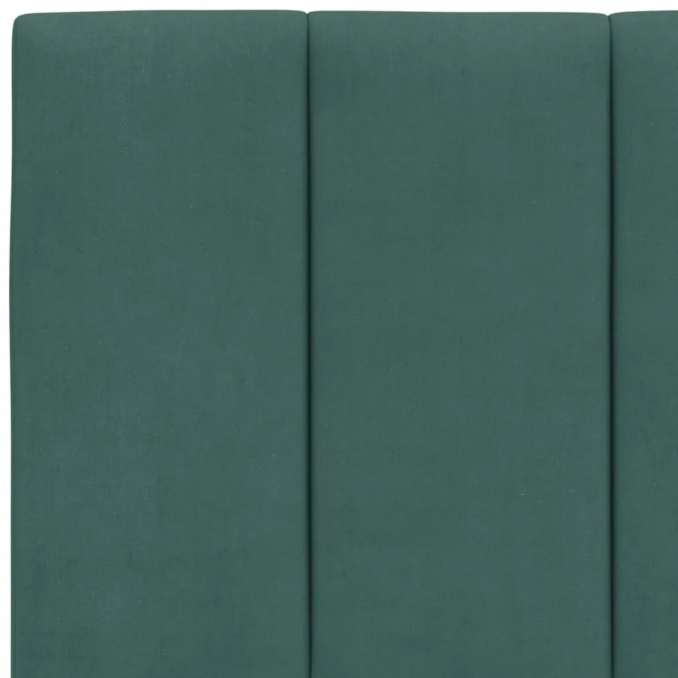 Almofadão de cabeceira 160 cm veludo verde-escuro