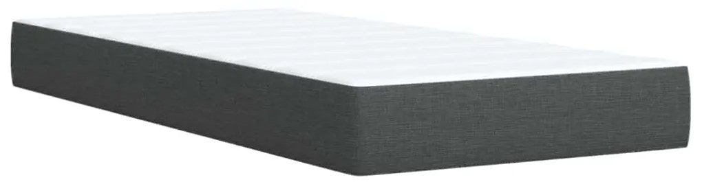 Cama com molas/colchão 80x200 cm tecido cinzento-escuro