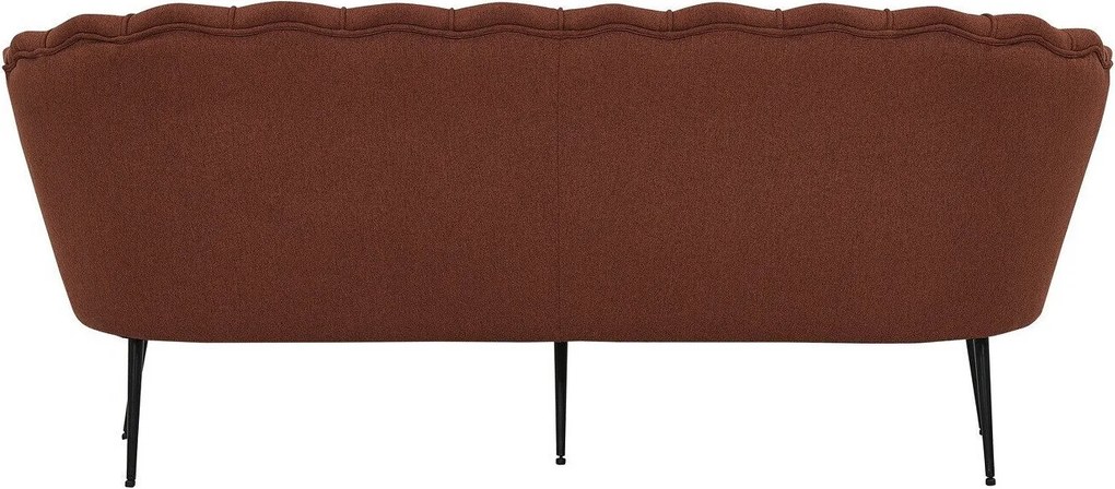 Sofá Dallas 2917, Número de lugares: 3, Preto, Castanho escuro, 181x78x79cm, Tecido, Pernas: Metal