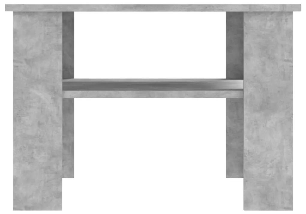 Mesa de centro 60x60x42 cm contraplacado cinzento cimento