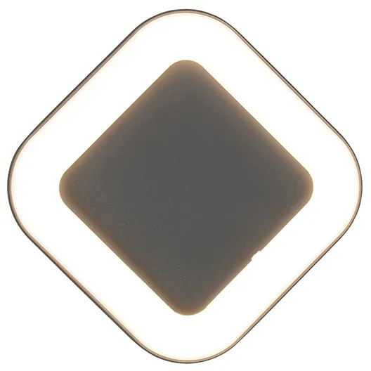 Candeeiro de parede e teto cinzento quadrado IP54 - Ariel