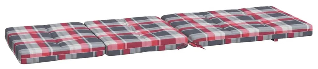 Almofadões cadeira terraço 2 pcs tecido oxford xadrez vermelho