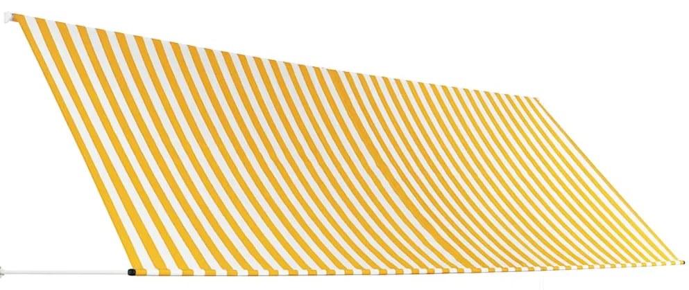 Toldo retrátil 400x150 cm amarelo e branco