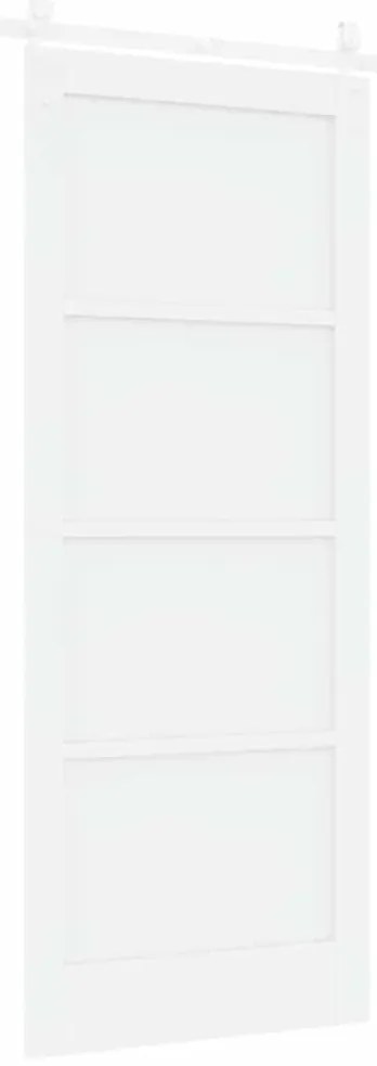 Porta Deslizante vidaXL com Conjunto de Ferragens Branca 83x202 cm Mad