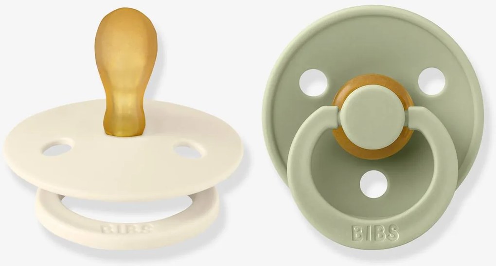 Lote de 2 chupetas BIBS Colour, tamanho 2, dos 6 aos 18 meses bege