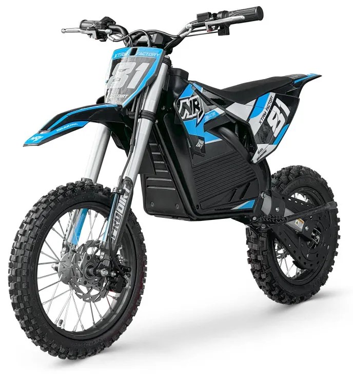 MOTO CROSS elétrica para crianças Bateria de lítio de 2000W NRJ 14/12 Azul