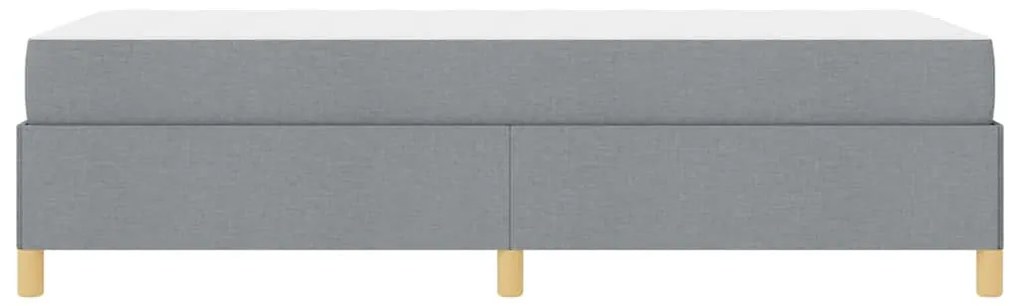 Cama Box Cinza Claro e Branco e Cinza Claro 90 x 190 cm tecido