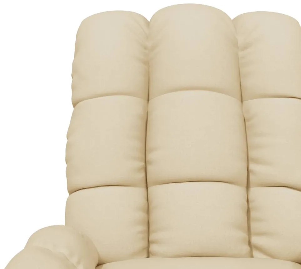 Poltrona reclinável elétrica tecido cor creme