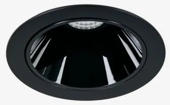 Downlight Led Embutido Com Moldura Ø7 Cm Em Alumínio Com Acionamento E Desligamento Progressivo Luisiana Branco Cálido 2700k & Preto & 8 W & 38º -