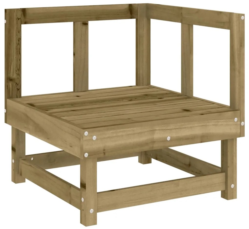 7 pcs conjunto lounge de jardim madeira de pinho impregnada