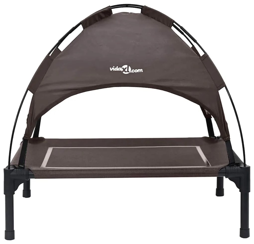 Cama Elevada para Cachorro Castanha Poliéster, Metal Médio