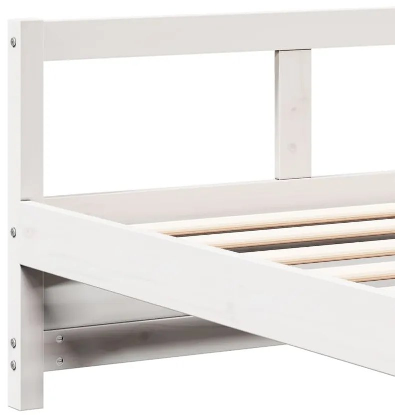 Sofá-cama sem colchão 80x200 cm madeira de pinho maciça branco