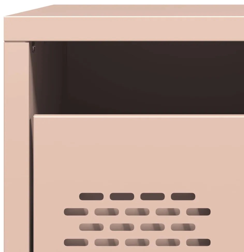 Mesa de cabeceira 35x39x43,5 cm aço rosa
