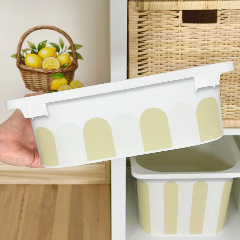 Autocolante para caixa IKEA TROFAST - Arcos amarelos