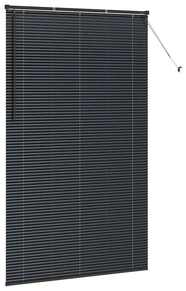 Persiana de Janela com cortinas Outros Manual Preto 135 x 220 cm Alumí