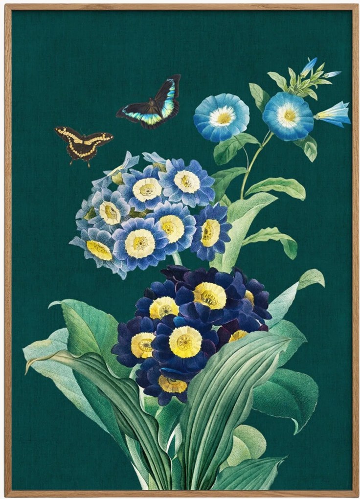 Impressão digital emoldurada Vintage Florals