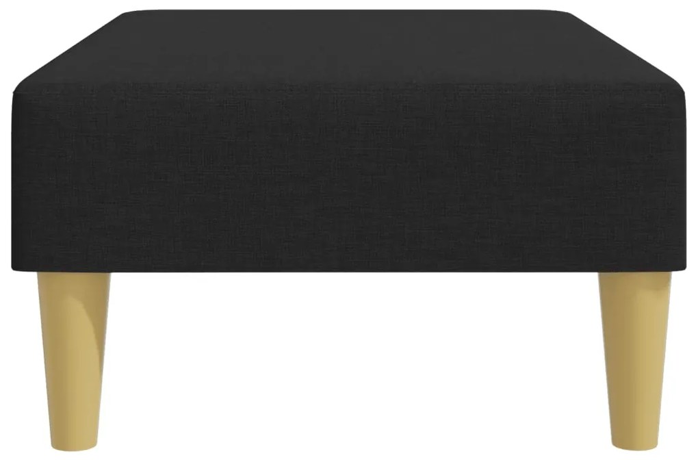 Apoio de pés 77x55x31 cm tecido preto