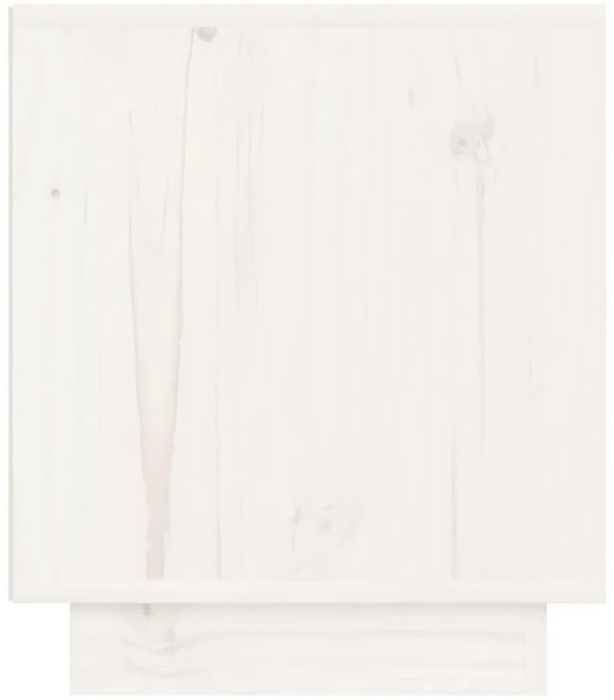 Mesas de cabeceira 2 pcs 40x34x40 cm pinho maciço branco
