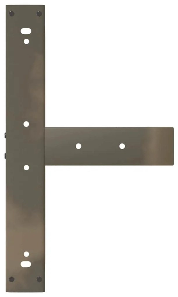 Pés de mesa de bar em forma de T, 2 peças, preto, 60x35x(90-91) cm, aç