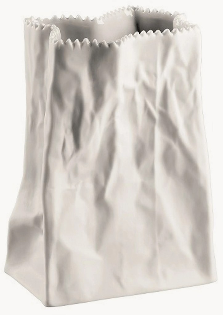 Jarra em porcelana Paper Bag, Alt 15 cm