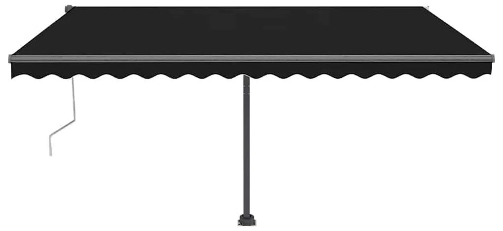 Toldo automático com LED e sensor de vento 450x300 cm antracite
