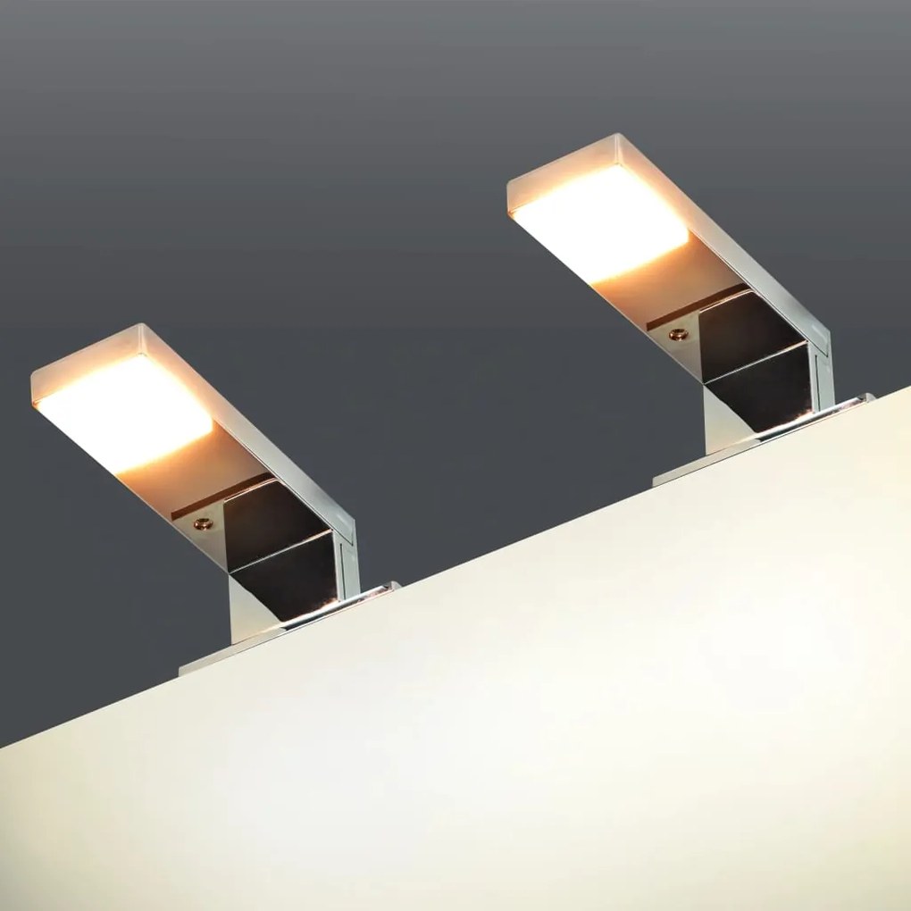 Iluminação descendente para espelho 2 pcs 2 W branco quente