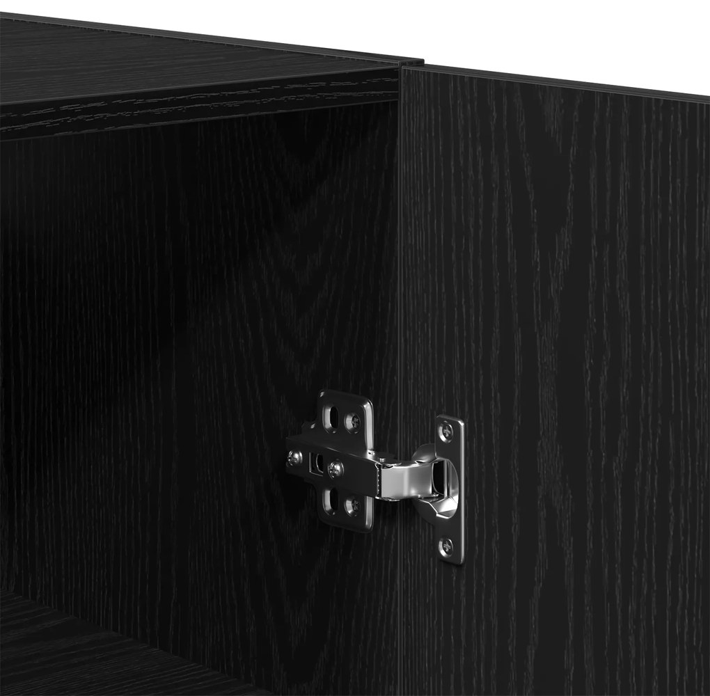 Armários 2 pcs Carvalho preto 69,5x34x180 cm em Madeira engenheirada