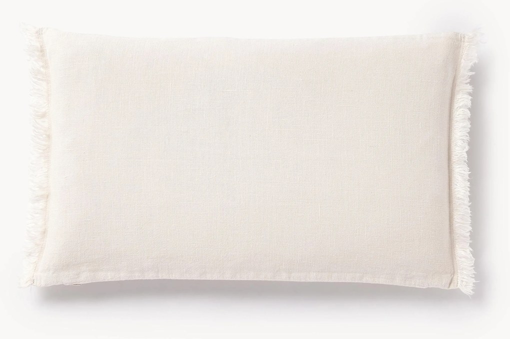 Capa de almofada em linho com franjas Luana